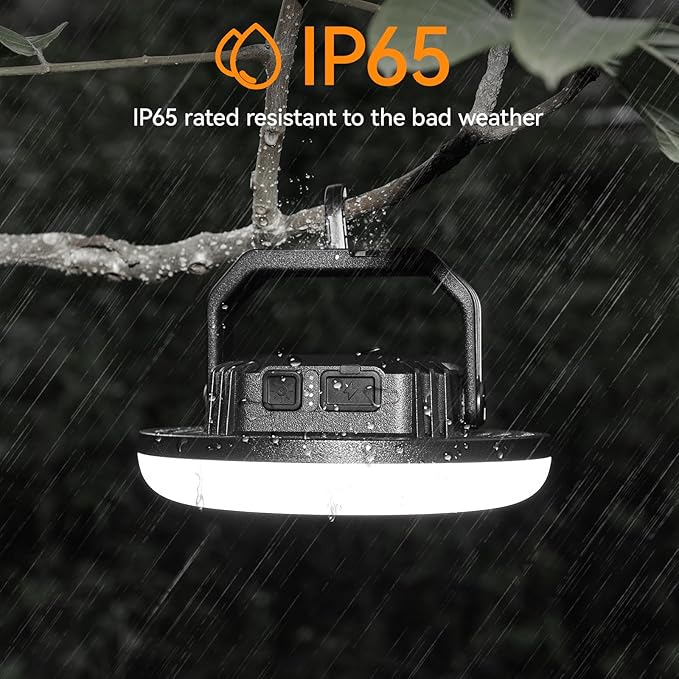 VAVOFO 42W LED Camping Lantern Rechargeable 180 LED with 3 Lighting Modes 4000LM 10000mAh Portable Tent Light with Magnet IP65 Waterproof for Emergencies Power OutagesHiking (Black)
