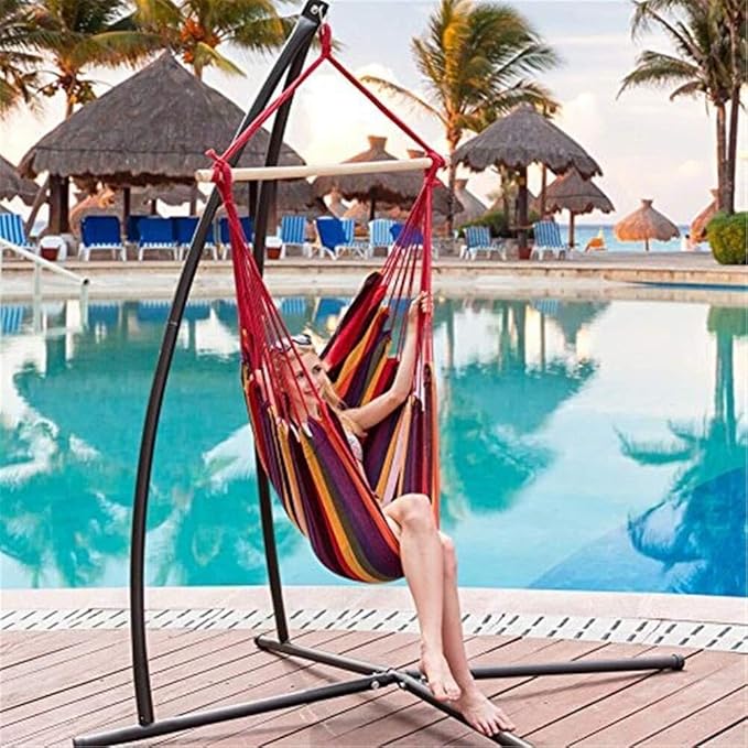 Portable Travel Hammock for Outdoor &amp Indoor Use Strong and Sturdy Hanging Swing Bed Comfortable Garden Chair Lightweight and Easy to Move Ideal for Relaxing Reading and Lounging