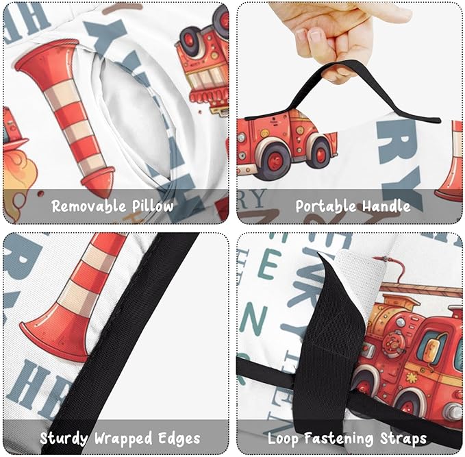 Personalized Toddler Nap Mat – Custom Name Sleeping Bag with Pillow &amp Blanket Roll-Up Nap Mats for Daycare