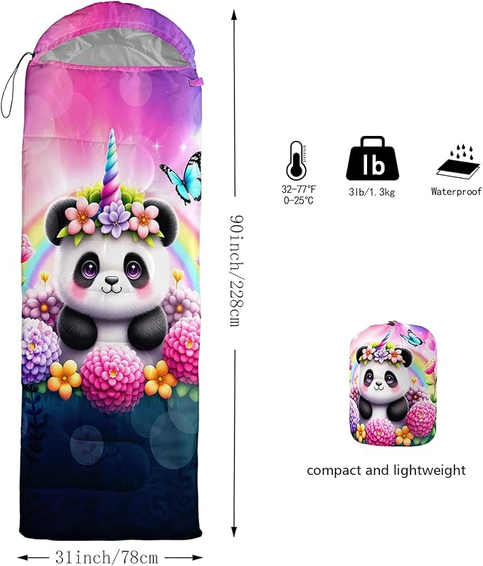 Ocean Themed Sea Turtle Sleeping Bag for Kids Boys GirlsLightweight Warm Cold Weather BackpackingWaterproof Compact Sleeping Bag with Compression Sack for Hiking Camping Outdoor.