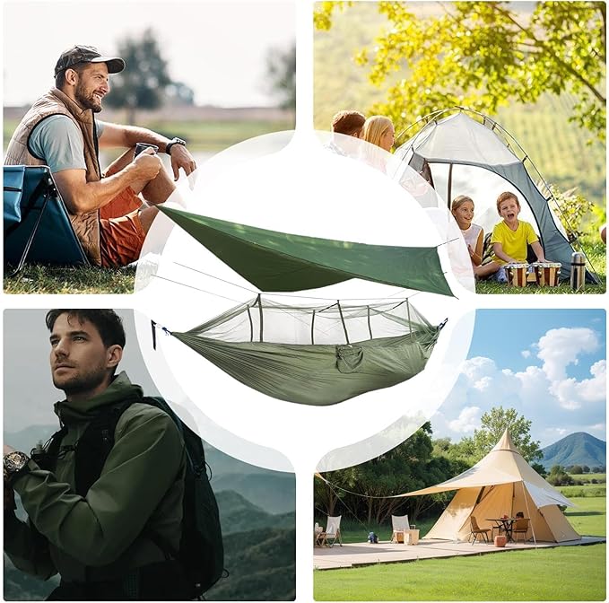 Camping Hammock Net | Keeps Out Fly NetNetting Waterproof Protective Mesh for Backpacking Backyard Garden Hiking Travel Fishing Patio Outdoor Outside