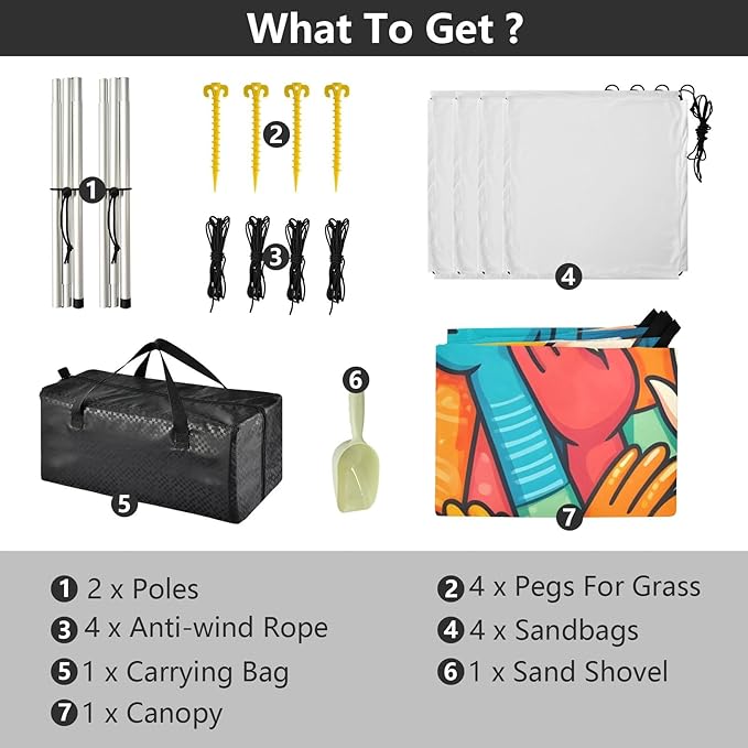 Diverse Colorful People Hands Camping Sun Shelter Beach Tent Portable Beach Sun Shade Outdoor Canopy for Camping Trips Fishing Picnic