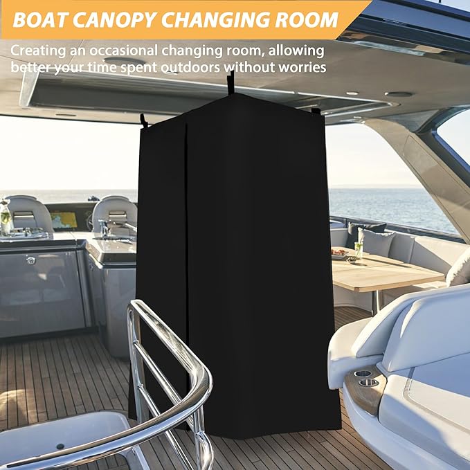 TT MOTOR Privacy Tent for Boats Privacy Curtain for Pontoons Pontoon Boat Hanging Privacy TentDrop Down for Bimini Top