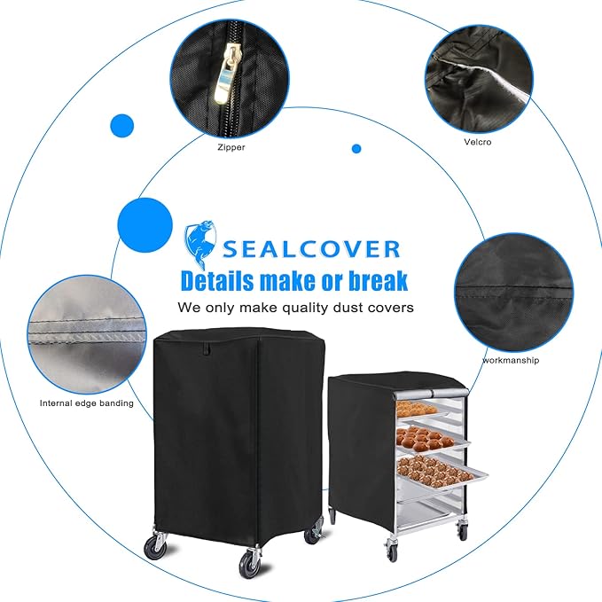 Grehge n Pan Rack Cover 23x28x32in High Density Waterproof and Dustproof Bread Rack Cover Bakery Single Rack Covers.