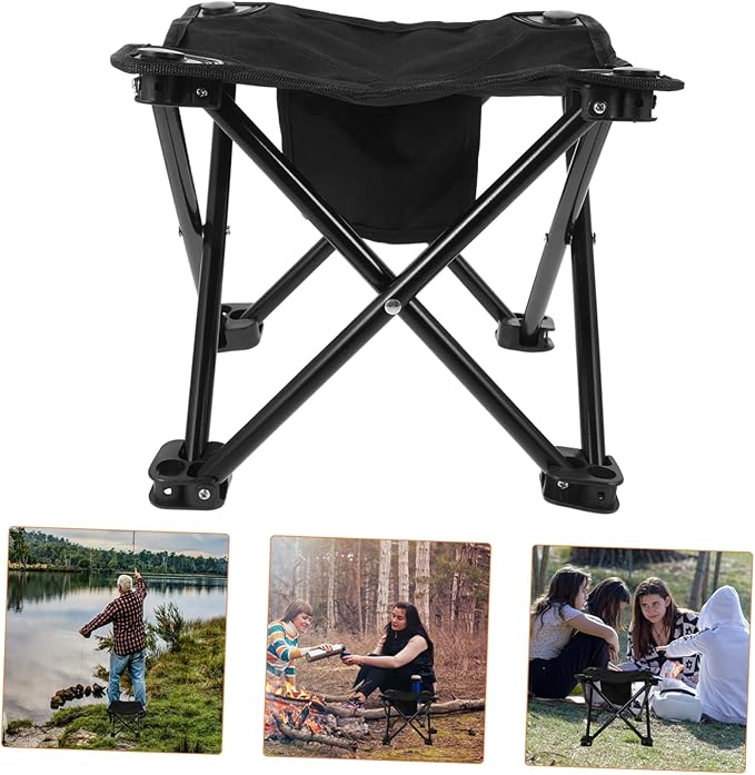 Angoily Portable Folding Stool Lightweight Retractable Camping Chair for Outdoor Activities Hiking Fishing and Traveling and Easy to Store No Assembly Required