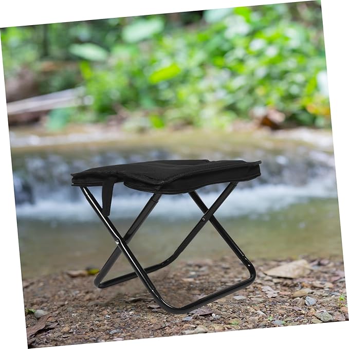Kisangel Space Saving Stool Heavy Duty Stool Lightweight Oxford Material for Camping Hiking Picnics