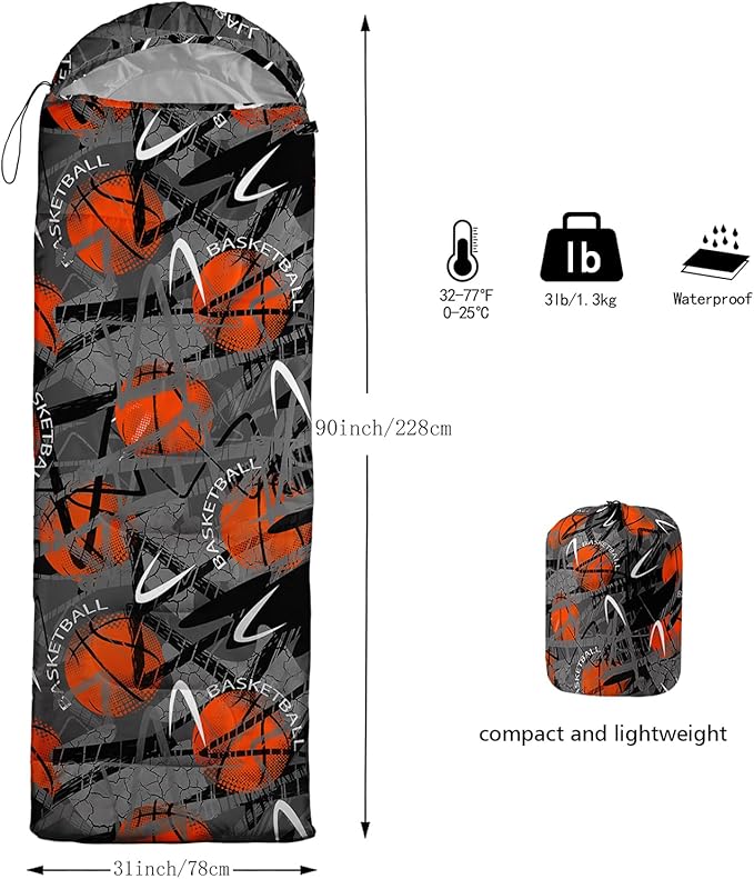 Axolotl Colorful Cats 3 Season Sleeping Bag for Kids Girls Teens - Warm and Cool Weather Pet Animal Theme Waterproof Lightweight for Traveling Outdoors Camping Equipment