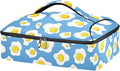 Casserole Carrier Yellow EggsInsulated Casserole Carrier for Hot or Cold Food Thermal Lunch Tote for Potluck Parties Picnic Beach Fits 9 x 13 Inches Baking Dish
