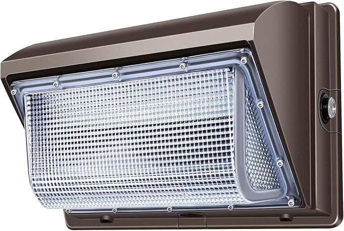 ledmo LED Wall Pack Light Size Update Dusk to Dawn Lighting 120W Outdoor Security Flood Lighting 5000K Commercial and Industrial Fixture for BuildingsWarehouses Parking LotsYard