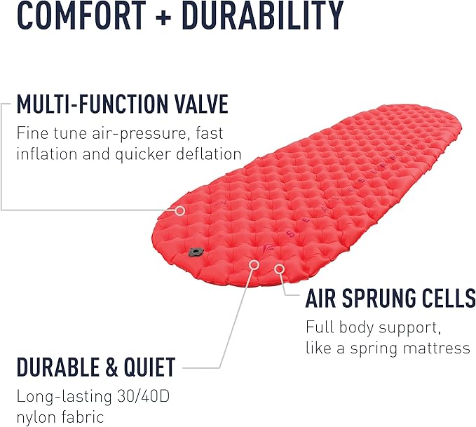 Sea to Summit Ultralight Insulated Backpacking Sleeping Pad Women's Large (72 x 25 x 2 inches)