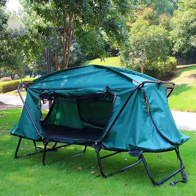 Off-The-Ground Tent Outdoor Camping Double-Layer Anti-Storm Camping Car Fishing Portable Speed Open Single Double Camping Bed Tent
