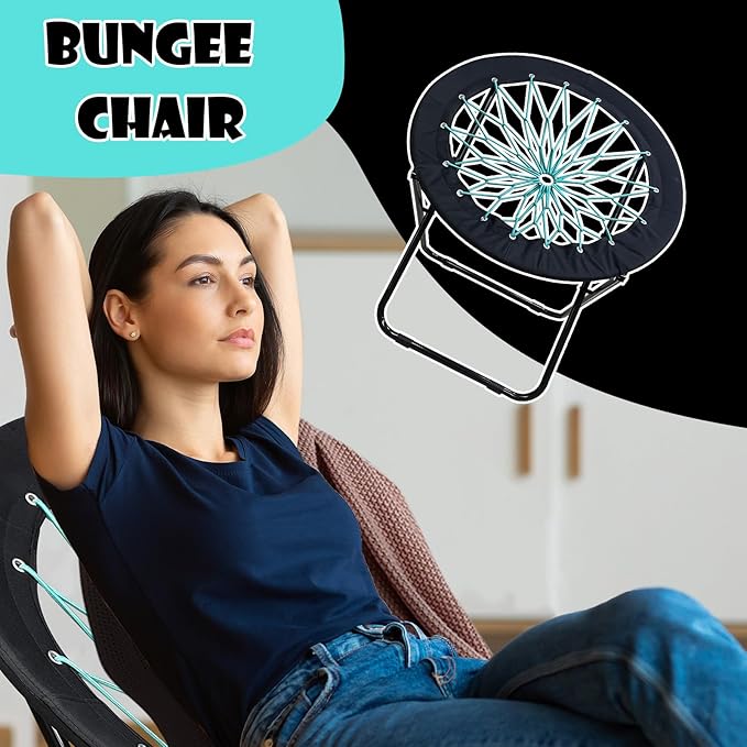 Bungee Chair Portable Foldable Dish Chair Bunjo Game Chair net Chair for Outdoor and Indoor