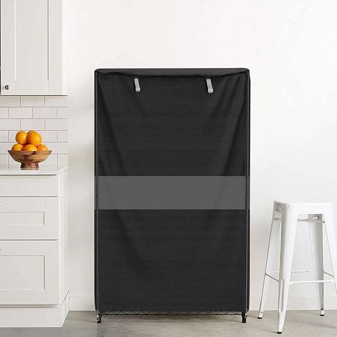 Wire Shelf Cover600D Heavy Duty Waterproof Dustproof Standing Shelf Units Cover Storage Rack Cover with Zipper for Metal Shelving (30 W x 14 D x 60 H)