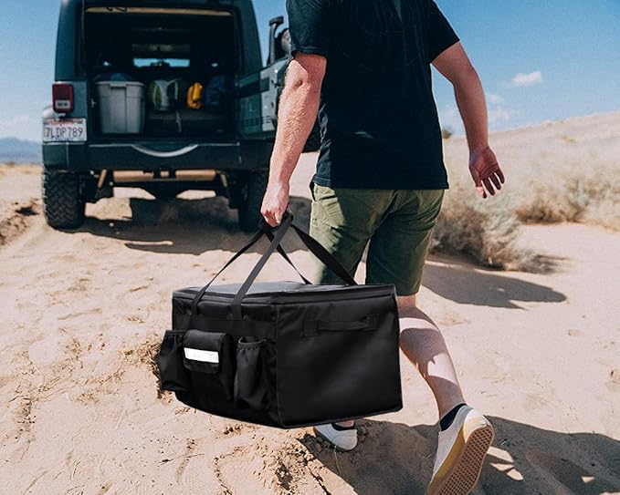 MyLifeUNIT Insulated Cooler Bag for Food &amp Pizza Delivery Bag Suitable for Car Bike Camping Picnic Beach Large Size