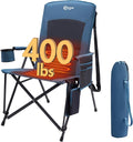Portal Heated Camping Chairs for Adults Outdoor Sports Oversized Folding Lawn Chair with High Back Heavy Duty 400 Lbs Battery Not Included Blue