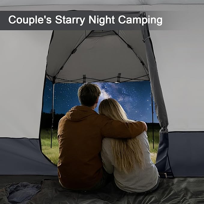 KAMPKEEPER Canopy Side Tent Camping Canopy Tent for 10x10 Pop Up Canopies Cube Tents Gazebo Room Compatible with 10' Wide Canopies(Canopy Not Included)