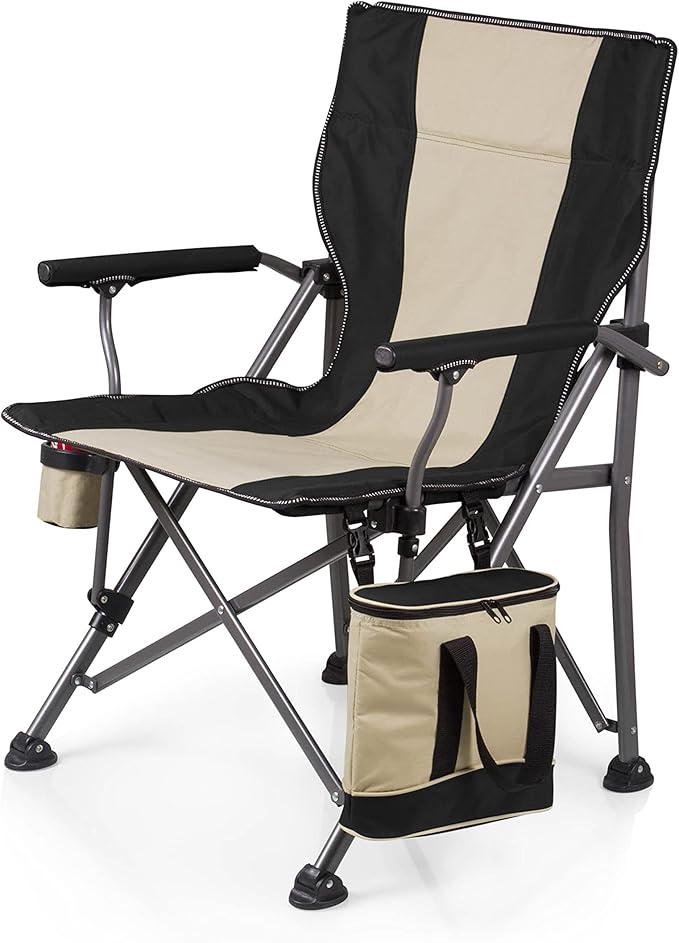 Picnic TIME NFL Unisex-Adult NFL Outlander Folding Camping Chair with Cooler Heavy Duty Beach Chair
