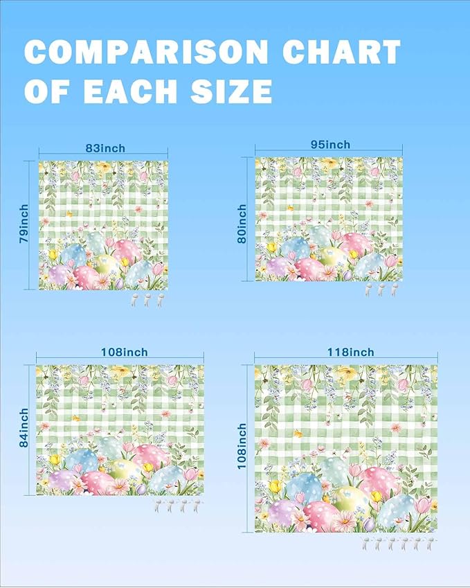 Beach Blanket Waterproof Sandproof Easter Egg Green Check Quick Drying Beach Mat with 4 Stakes Spring Flower Leaf Pastoral Style Lightweight Picnic Blanket for Travel Camping Outdoor 83x79
