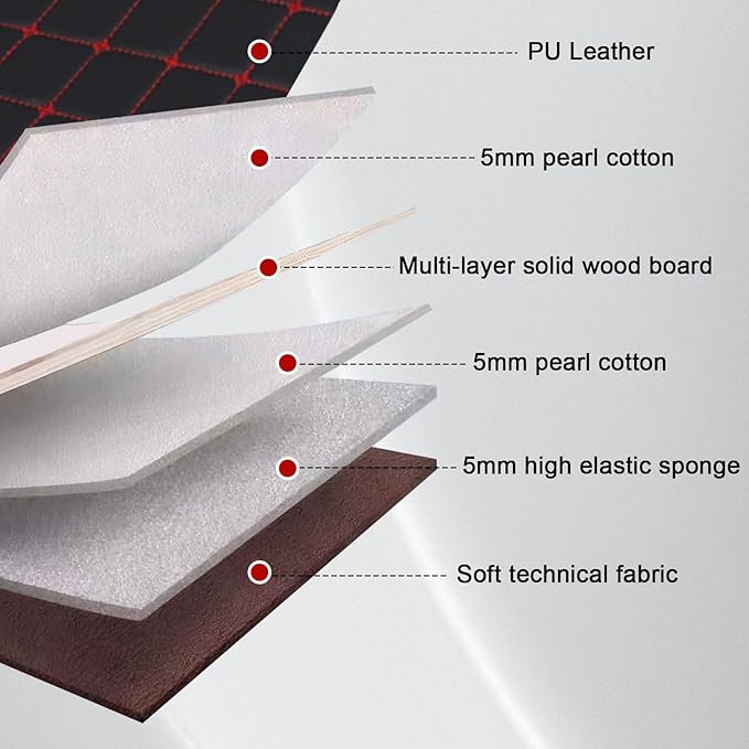 ETOYA Non-Inflatable Car Back Seat Bed Mattress Folding Portable PU Leather Backseat Bed for Travel Camping Suitable for Car Large Truck SUV - 51 L x 31 W