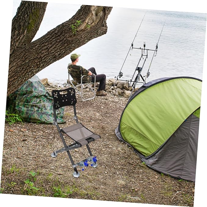 BESPORTBLE Ergonomic Portable Outdoor Chair Aluminum Plastic for Camping Fishing Garden