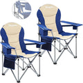 KingCamp KC2008 USCK Camping Chair Oversized 2 Pack-Navy/Beige