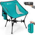 Gonex Portable Camping Chair The 5th Gen Ultralight Compact Backpacking Foldable Lightweight Folding Chair for Outdoor Camp Hiking Beach Picnic Concert Supports 330lbs (Lake Green 1 PCS)