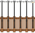 5 Ft String Light Poles 6 Pack String Light Poles for Outside with Fixing ClipsHanging Light Poles for Deck Fence Garden Backyard Wall BistroMetal Poles for Outdoor String Lights