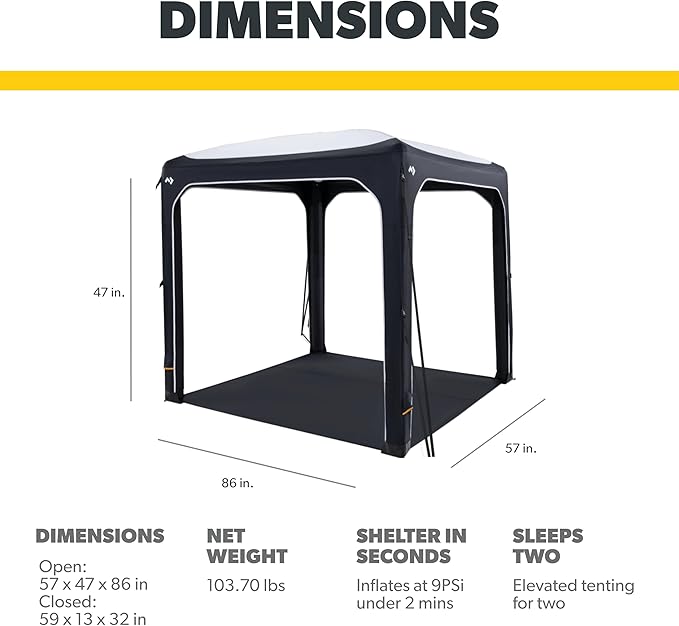 Dometic Hub 2 Redux Inflatable Shelter – Lightweight Eco-Friendly and Perfect for Outdoor Activities