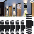 6Pack 15inch LED Square Up &amp Down Wall Lights14W Outdoor Wall Light 4000K Day White Aluminum Body Waterproof IP65 LED Exterior Light Fixtures Wall Mount for House Patio Garage Garden.