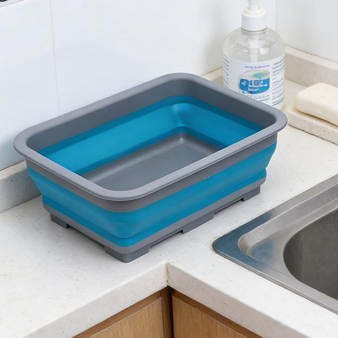 Haofy Collapsible Dish Tub Foldable Wash Basin with Lightweight Portable Design for Camping Picnics Kitchen RV Boat
