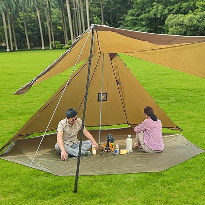 Ground Sheet Mat - 210 D Oxford Cloth Waterproof Camping Tarp Octagonal Multipurpose Outdoor Picnic Mat Waterproof Camping Ground Cloth | Octagonal Outdoor Tent Mats for Picnics Playground Hiking