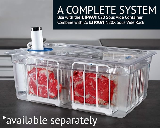 LIPAVI - Universal Sous Vide Lid for LIPAVI C20 Container - fits Anova Joule and more