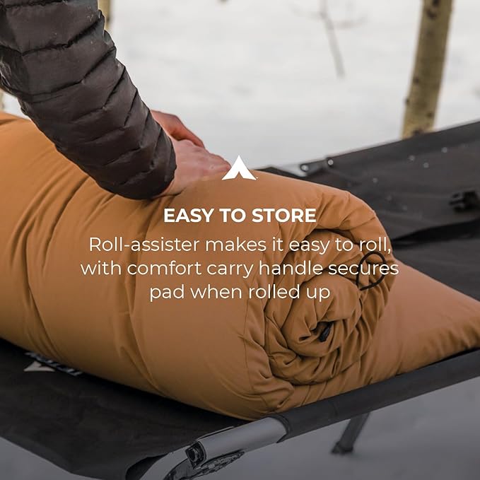 Teton Outfitter Canvas Camping Pad Comfort Infused Sleeping Pad Glamping Level Comfort with a Cloud Like Mattress Perfect with Outfitter Camp Cots