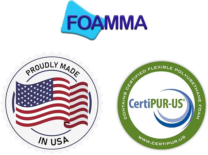 Foamma 4 x 26 x 72 Memory Foam Roll-Up Camping Mattress with Water Resistant Zipper Cover Foldable and Portable for Camping RV Bunk Tent Guest Bed Outdoor and Dorm CertiPUR-US Certified Foam
