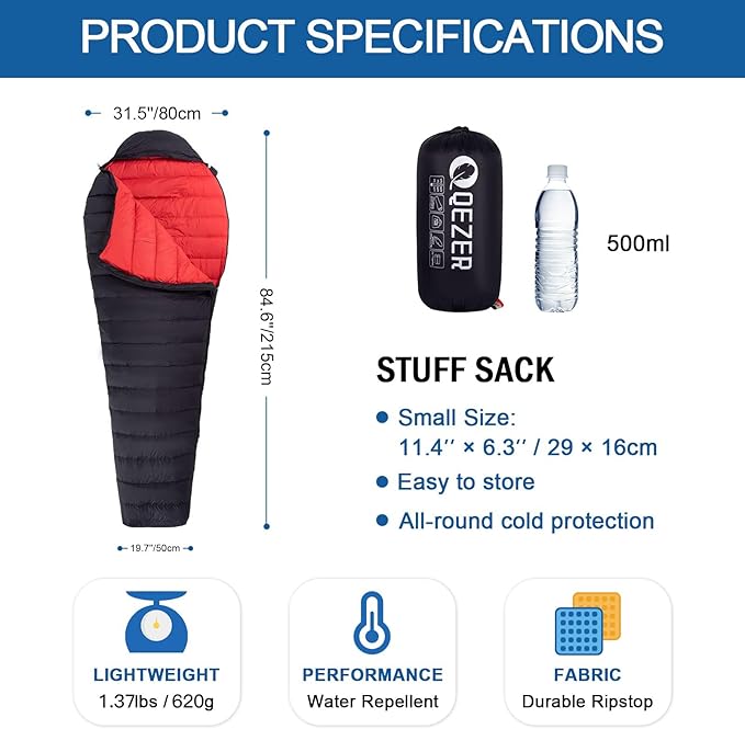 Summer Sleeping Bag with Sleeping pad and Detachable Inflatable Pillow