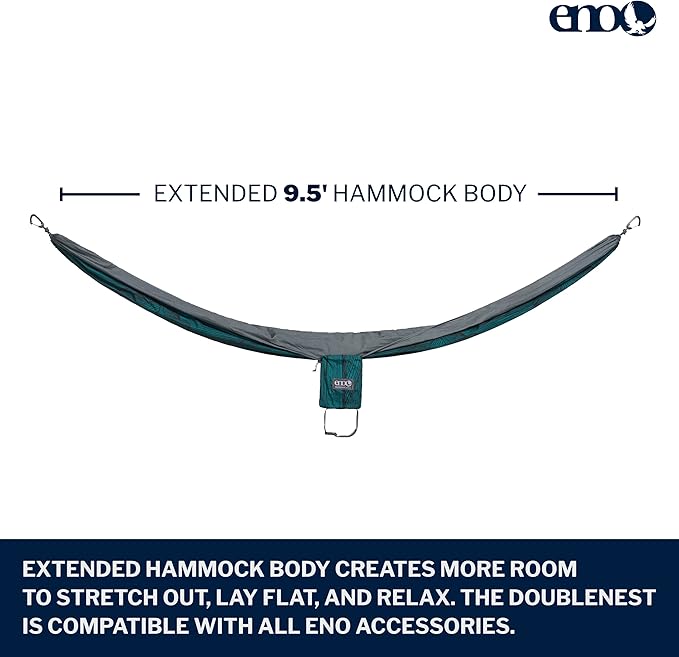 ENO Eagles Nest Outfitters DoubleNest Lightweight Camping Hammock 1 to 2 Person Special Edition Colors ATC