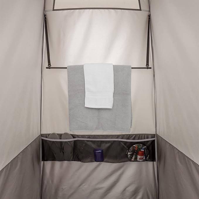 Bushnell Shower Tent with Instant Setup Technology | Shield Series 2 Room Shower Tent for Family Camping Hunting Hiking | Solar Water Reservoir Included