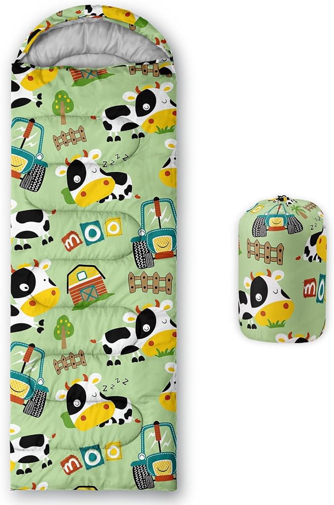 Kids Sleeping Bag for Boys GirlsBlue Ripples Print-Lightweight Warm Portable Outdoor Indoor-Waterproof Cold Weather Resistant Sleeping Bag for Camping Hiking