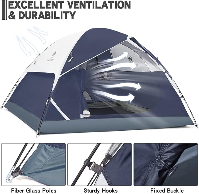 CAMEL CROWN 4/6 Person Tent Waterproof Lightweight Portable Backpacking Tent for Outdoor Camping Hiking