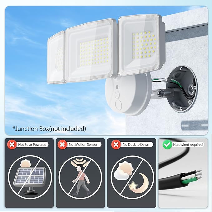 Onforu 130W LED Security Light 13000LM Outdoor Indoor Flood Light Switch Controlled IP65 Waterproof LED Exterior Floodlight 6500K White Wall Mount Security Lighting for EntrywayGarageYardEave