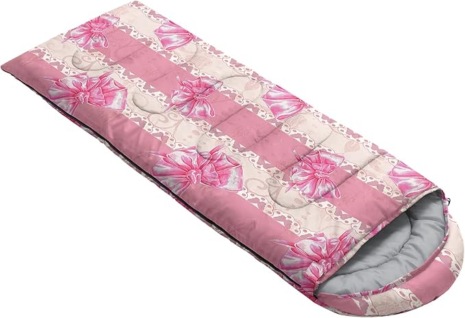 AILONEN Cartoon Camping Sleeping Bag for Boys Girls AdultsLightweight &amp Waterproof3 Season Warm &amp Cold WeatherPortablePrinted Sleeping BagTravelingCampingHiking
