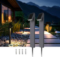 Solar Pathway Lights Dimmable Metal Solar Landscape Path Lights IP65 3000K Solars Walkway Light for Outside Garden Yard Patio Path Lawn Decor 2pcs