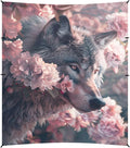 Camping Sun Shelters Wolf in Pink Flowers Beach Canopy 126 * 110.2in