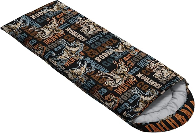 AILONEN Cartoon Camping Sleeping Bag for Boys Girls AdultsLightweight &amp Waterproof3 Season Warm &amp Cold WeatherPortablePrinted Sleeping BagTravelingCampingHiking