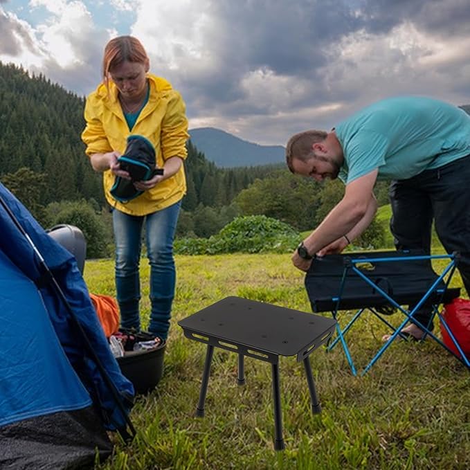 Portable Folding Table - Foldable Camping Table Sturdy Picnic Desk | Multi-Purpose Outdoor Utility Station Lightweight Setup for Beach Hiking Travel Backyard Adventure Dining Events