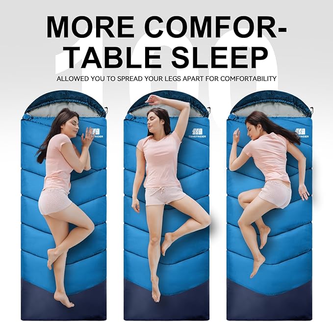 Sleeping Bags for Adults Cold Weather &amp WarmBackpacking Camping Sleeping Bag for Tall Girls BoysLightweightCompactWaterproof Camping Gear for TravelingHikingHotelOutdoor &amp Indoor