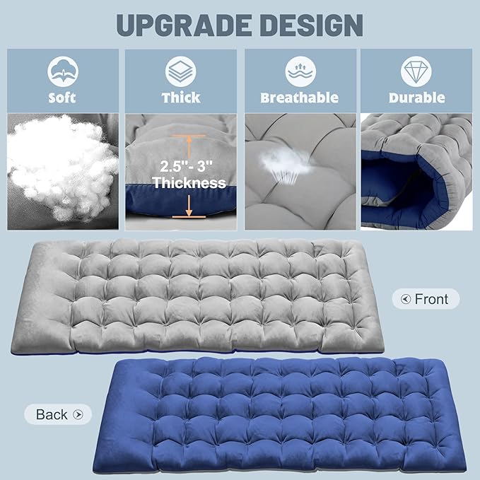 XXL Oversized Camping Cot for Adults with Mattress - Portable Camp Bed with Carry Bag for Outdoor Travel Hiking Beach Sleep Comfortably Anywhere