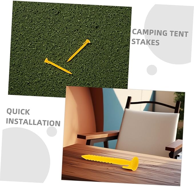 36Pcs Plastic Tent Stakes Heavy Duty Anchoring Pegs for Camping Beach Outdoor Use Lightweight Serrated Ground Nails for Quick Installation and Versatile Applications