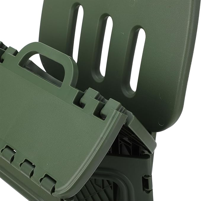 Folding Step Stool Portable PP Thickened Small Kids Step Stool with Handle Outdoor Camping Fishing Picnic (L)