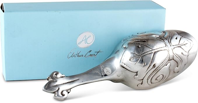 Fleur de lis Ice Scoop Polished Aluminum Arthur Court Designs